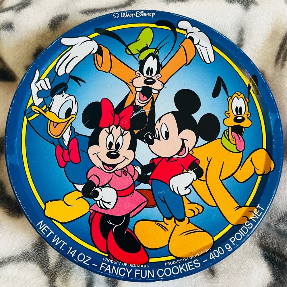 Vintage Walt Disney Mickey Mouse and Friends Cookie Tin